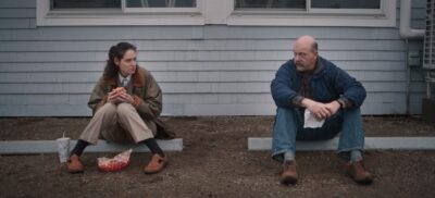 Actors John Carroll Lynch and Eva Victor in a scene from the A24 film, 'Sorry, Baby.'