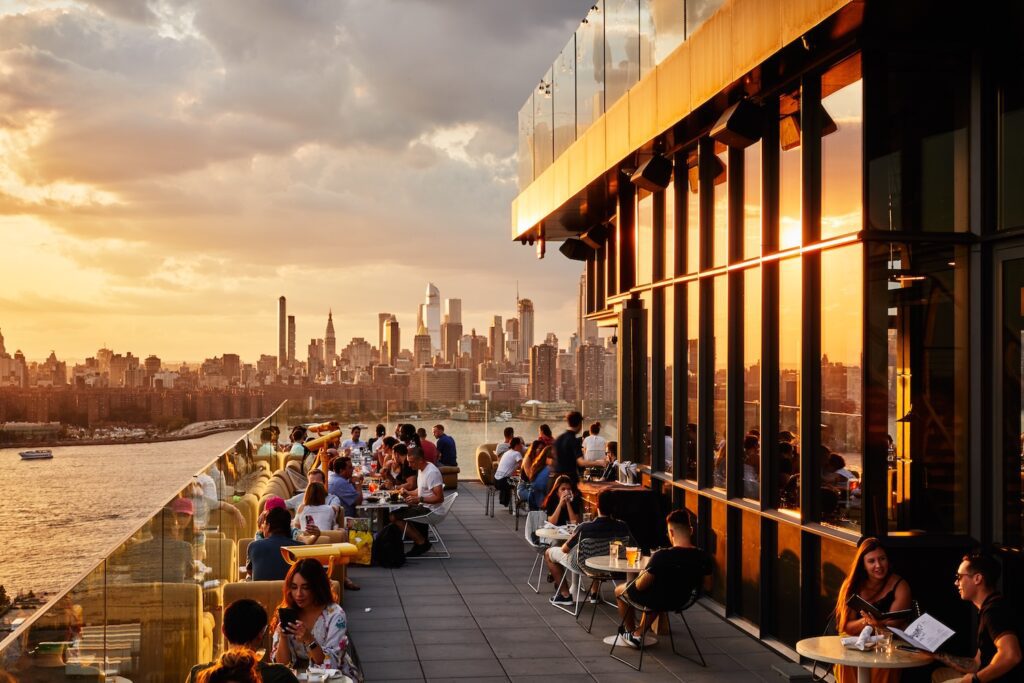 Roof bar at Westlight in Williamsburg 