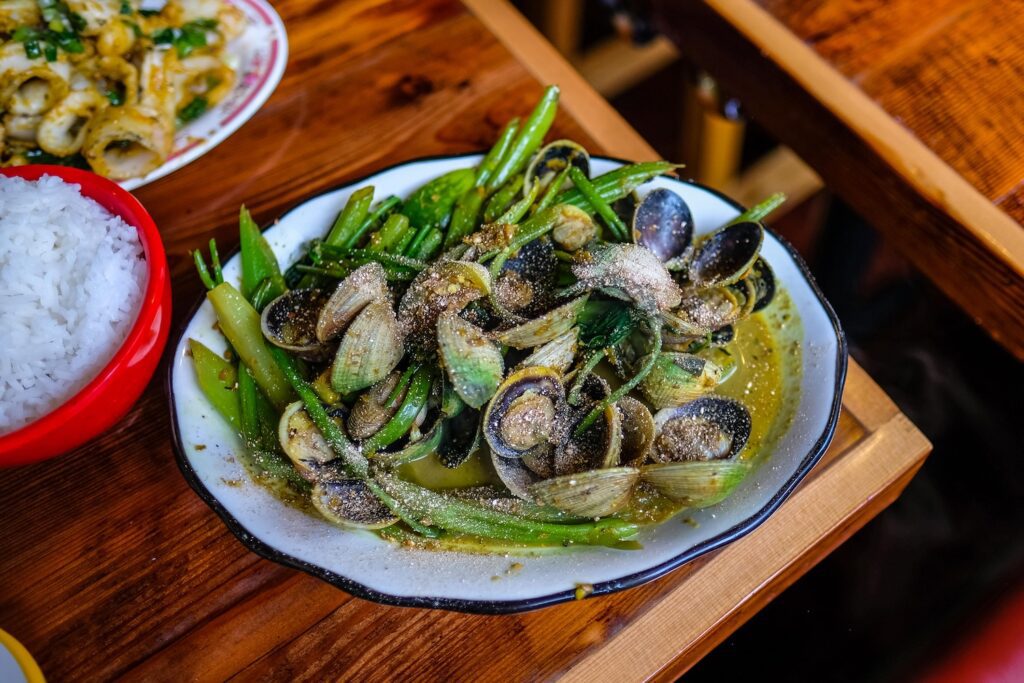 The clams, $28