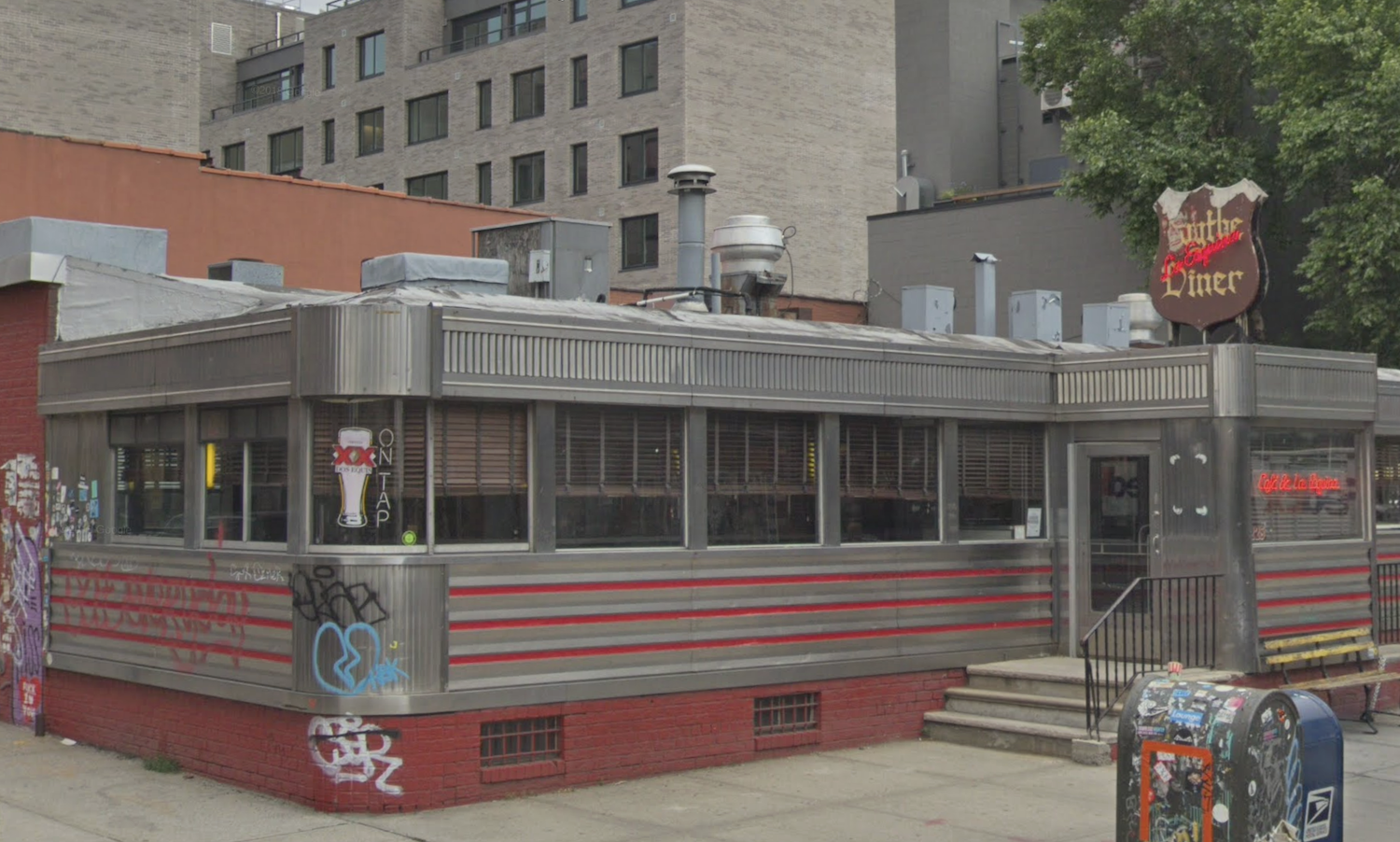 The former Wythe Diner at the corner of North 3rd Street and Wythe Avenue in Williamsburg