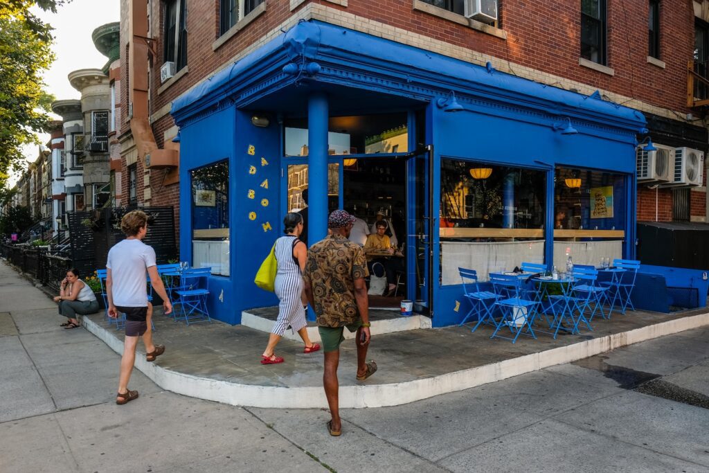 Storefront of the new Bed-Stuy bistro Badaboom