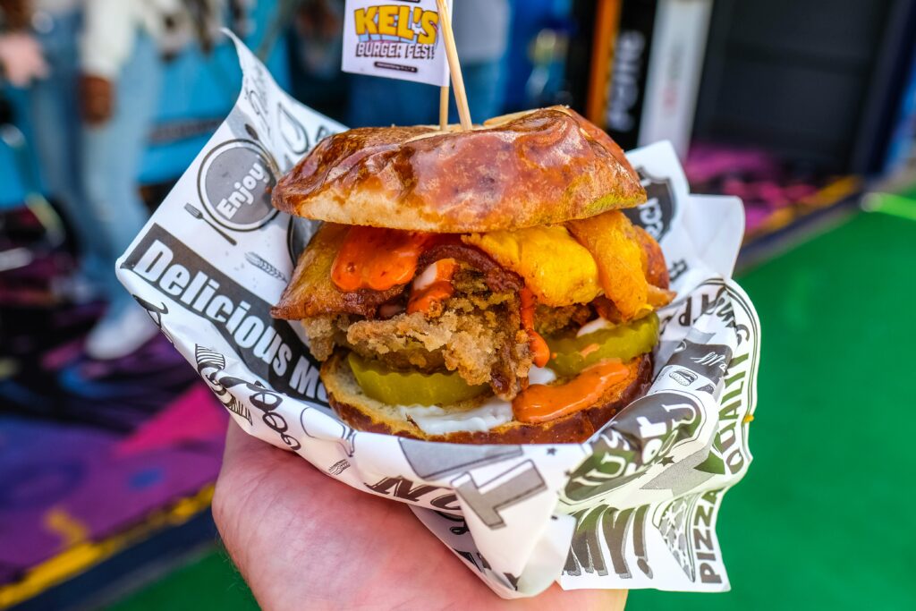 Sweet and spicy oyster mushroom burger from Next Stop Vegan