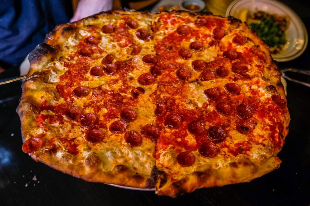 Classic pizza with pepperoni, $36 