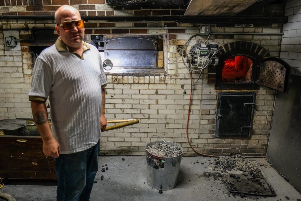 Nino Coniglio and Brooklyn's oldest coal oven at Lucky Charlie