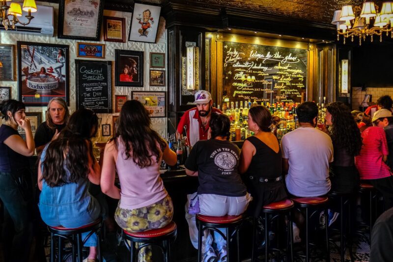 Inside Lucky Charlie's in Bushwick