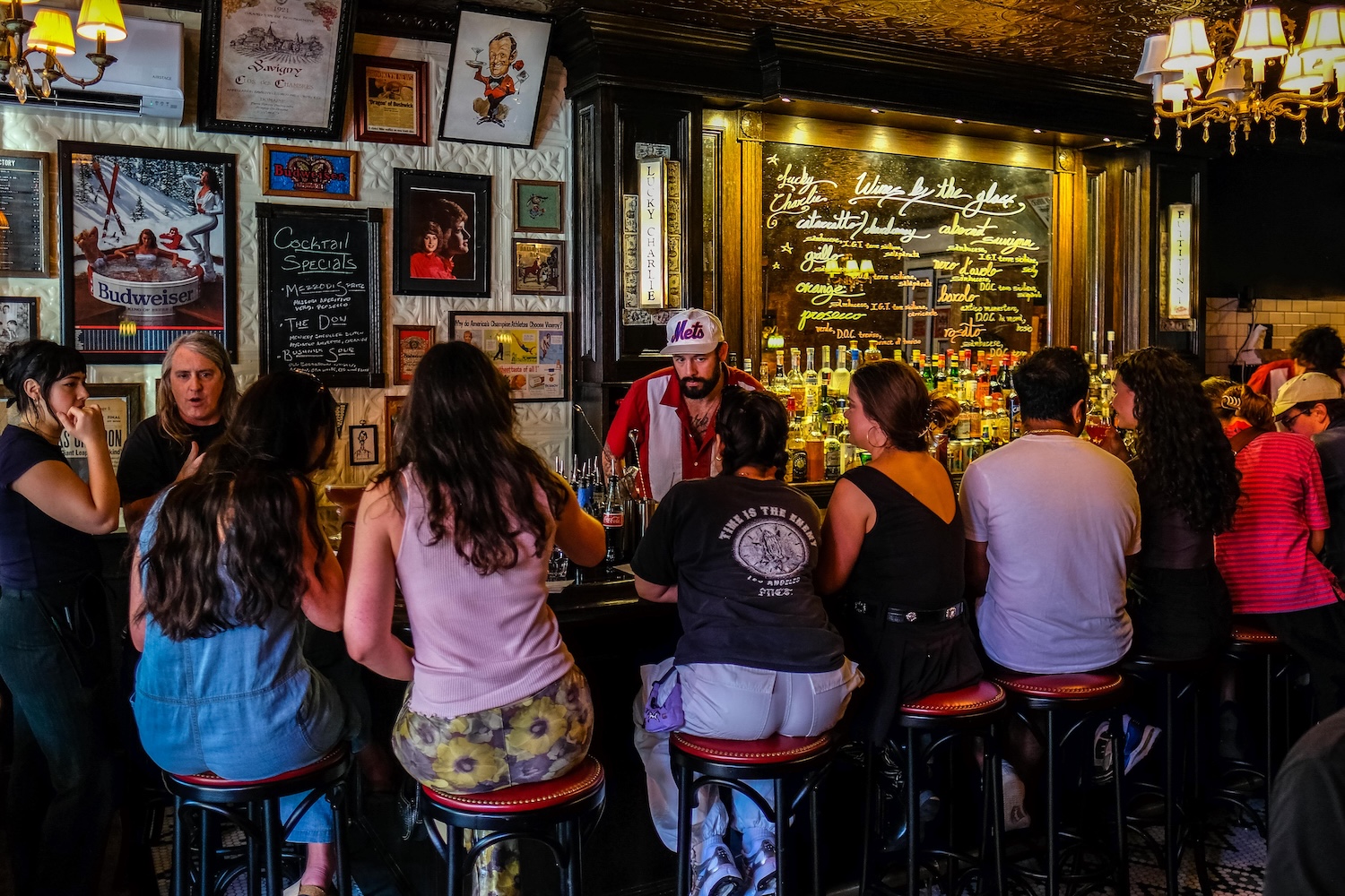 Inside Lucky Charlie's in Bushwick