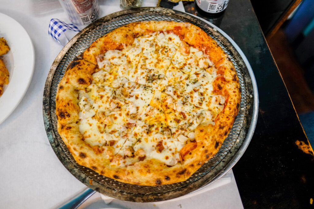 Seafood pizza from Port Sa'id