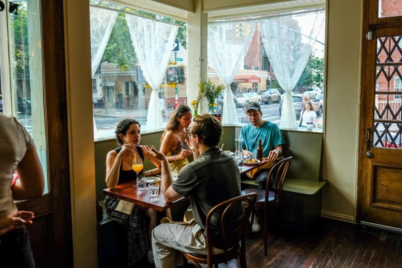 Front corner tables at Rose Marie