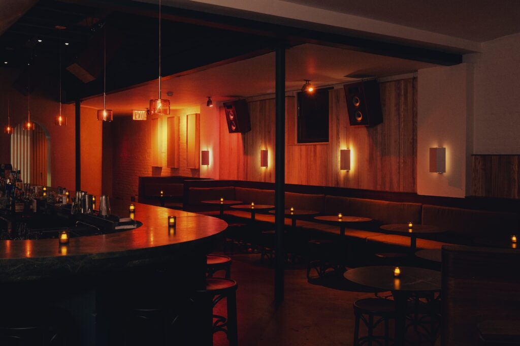 The bar room at Mr. Melo in Williamsburg 