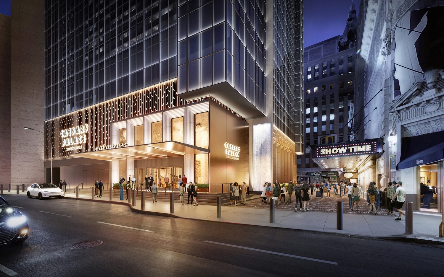 Rendering of Caesar's Palace's proposed Times Square casino.