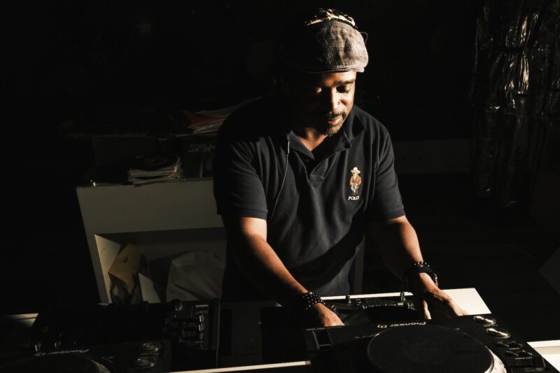 DJ Spinna in his Spinnaverse studio