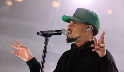 Chance The Rapper performs onstage during The Freedom Experience presented by 1DayLA, featuring Justin Bieber, at SoFi Stadium on July 24, 2021 in Inglewood, California.