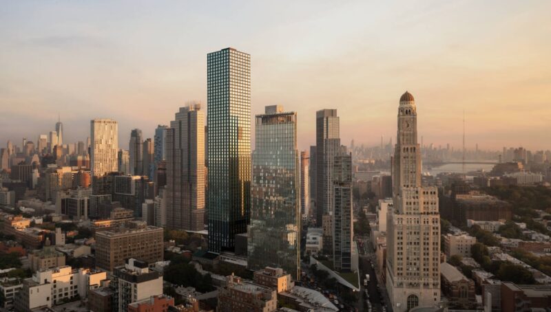A rendering of One Third Avenue, the proposed site for the world's tallest Passive House building