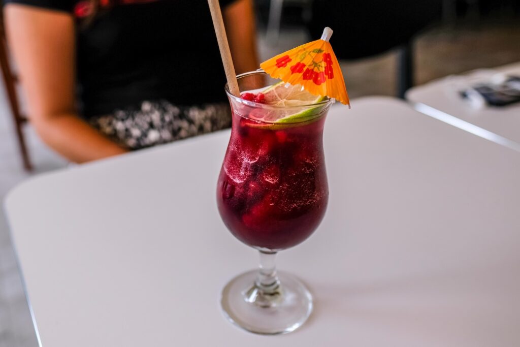 Frozen chicha morada with rum at Johnny's, $14 