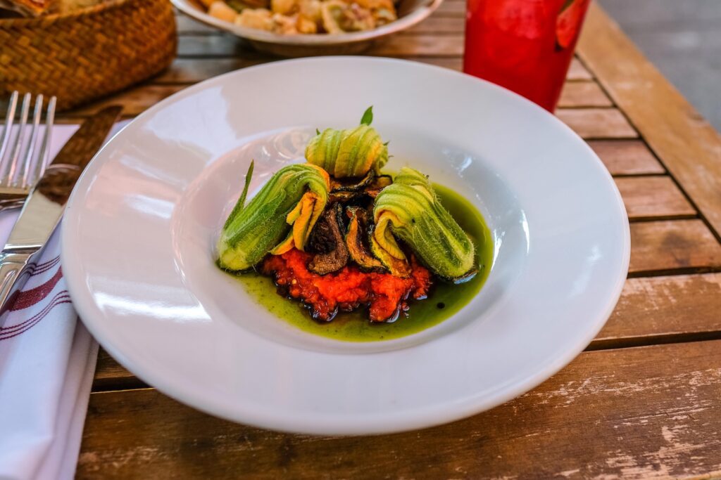 Squash blossoms, $19