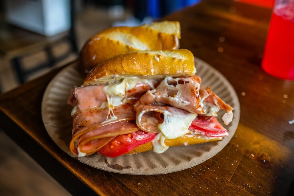 The "Kitchen Confidential," with fried mortadella and mayo, $15 from 1 of 1 Sandwich in Park Slope
