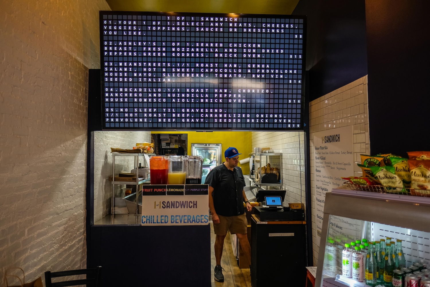 The counter at 1 of 1 Sandwich in Park Slope