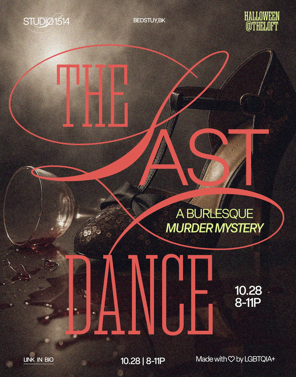 Flier for "The Last Dance" Halloween party at 1514 Loft