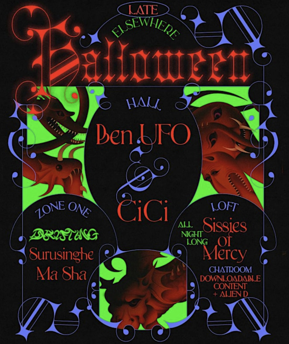 Flier for the Elsewhere Halloween party