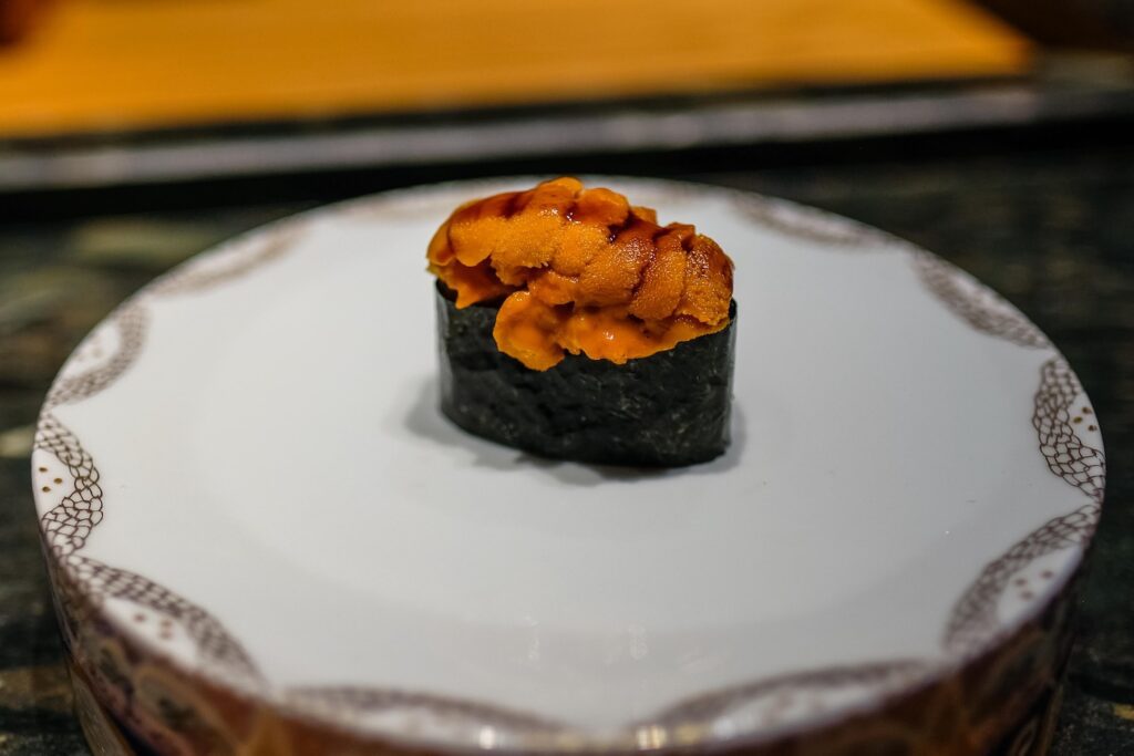 Sea urchin at Sushi Koju in The Ace Hotel in Downtown Brooklyn