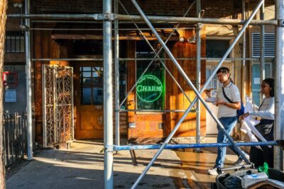 Entrance to Third Time's The Charm in Red Hook, Brooklyn