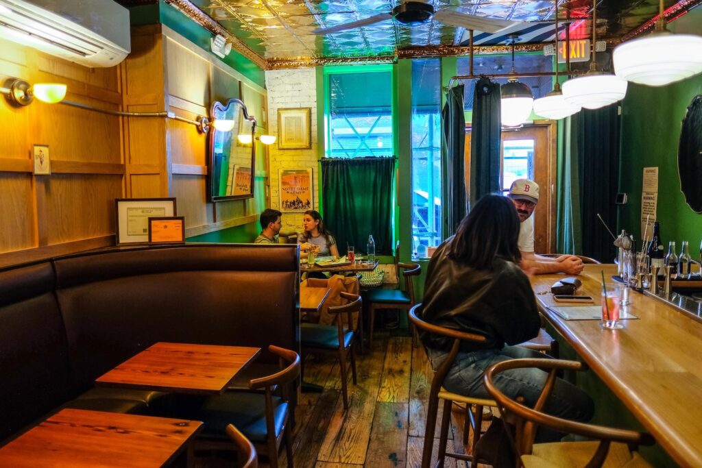 Dining room at Third Time's The Charm in Red Hook, Brooklyn