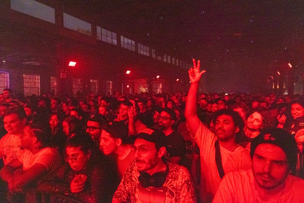 The crowd at the billy woods show at Knockdown Center in Maspeth