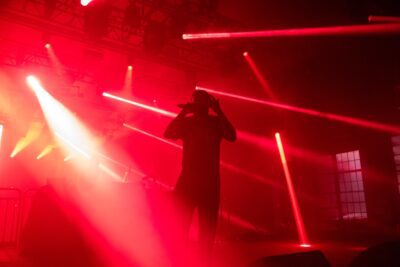 billy woods performing at the Knockdown Center in Maspeth