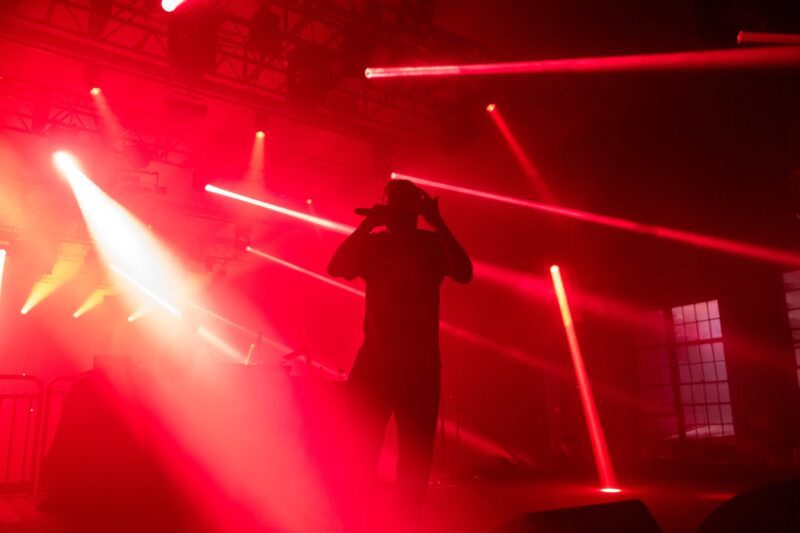 billy woods performing at the Knockdown Center in Maspeth