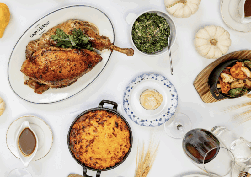 The Thanksgiving feast at Gage & Tollner in Downtown Brooklyn