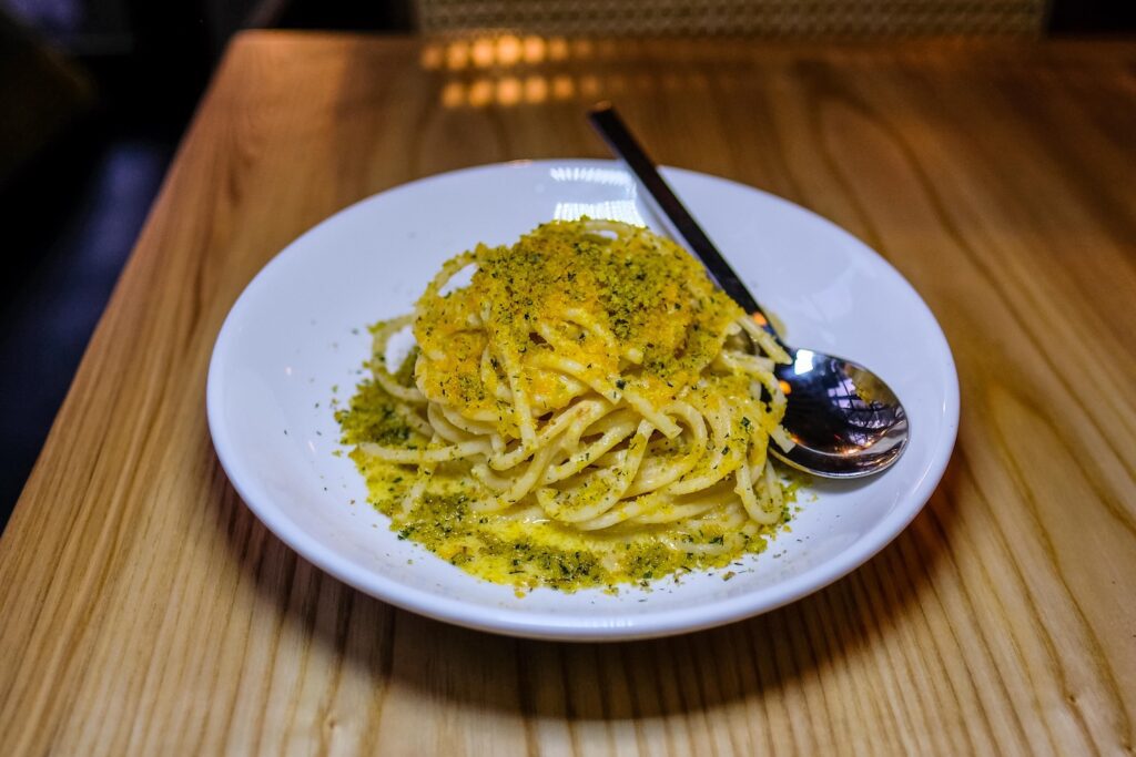 Bucatini with bottarga, $34, at Good Days in Williamsburg, Brooklyn
