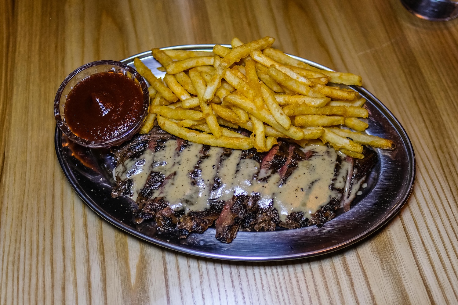 Steak frites, $34, at Good Days in Williamsburg, Brooklyn