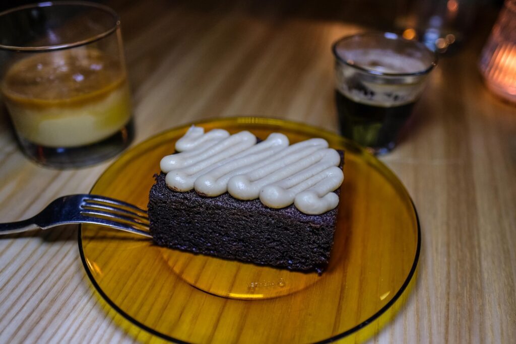 Tahini chocolate cake, $10, at Good Days in Williamsburg, Brooklyn