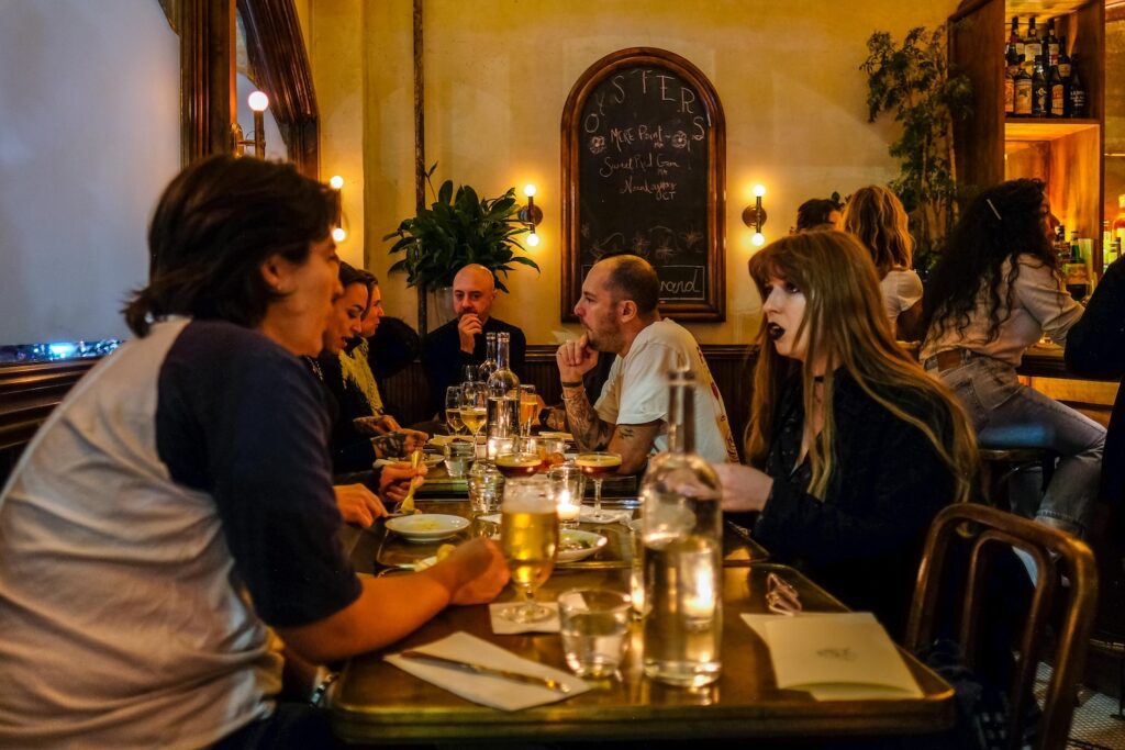 Dining room at Little Grand in East Williamsburg 