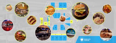 Map of food vendors at Barclays Center