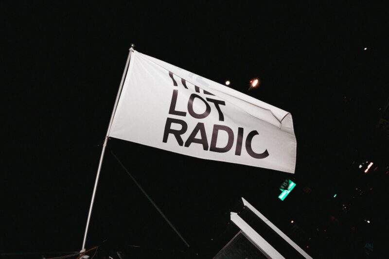 The Lot Radio flag flying.