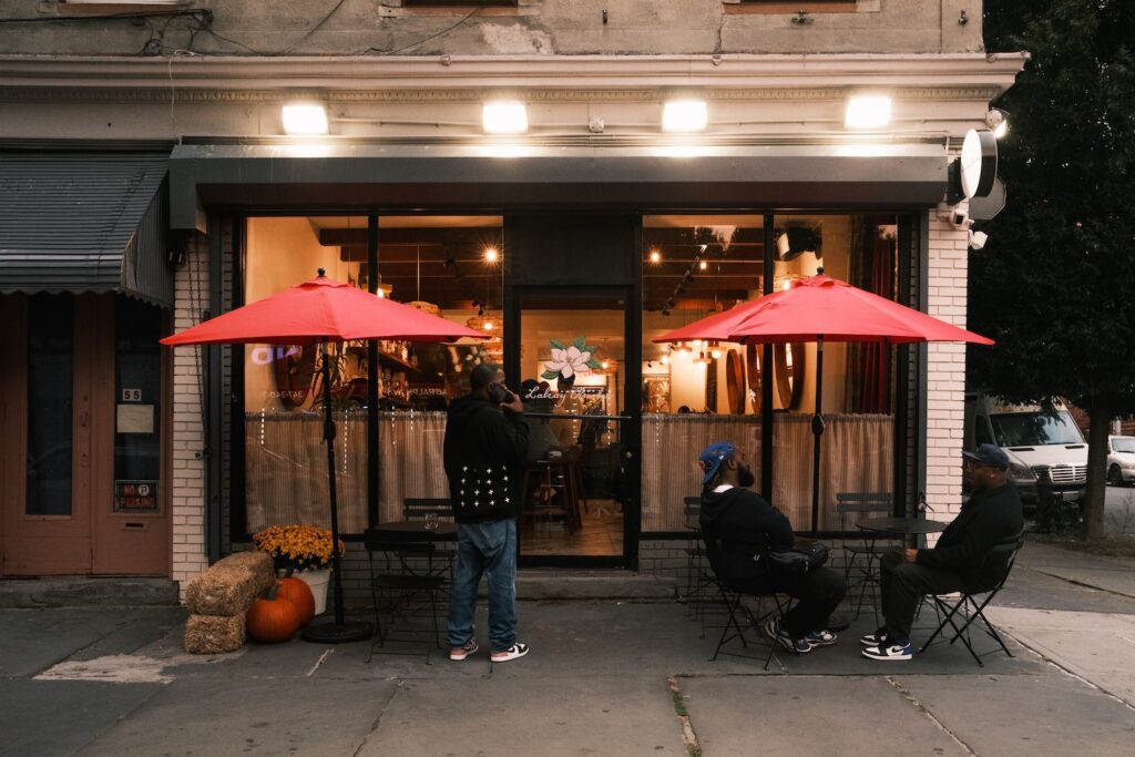 Entry to Lakay Bistro, a new Haitian restaurant in Bed-Stuy, Brooklyn