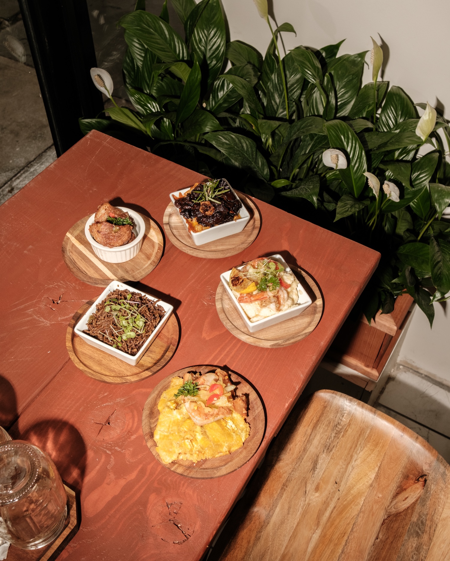 The spread during the soft opening of Lakay Bistro in Bed-Stuy, Brooklyn