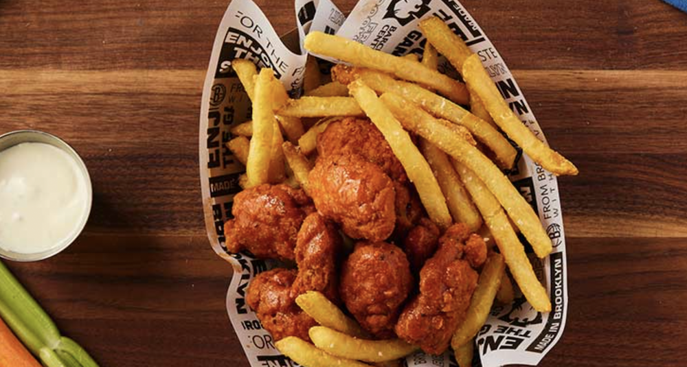 The boneless wings and fries from Buffalo Boss at Barclays Center