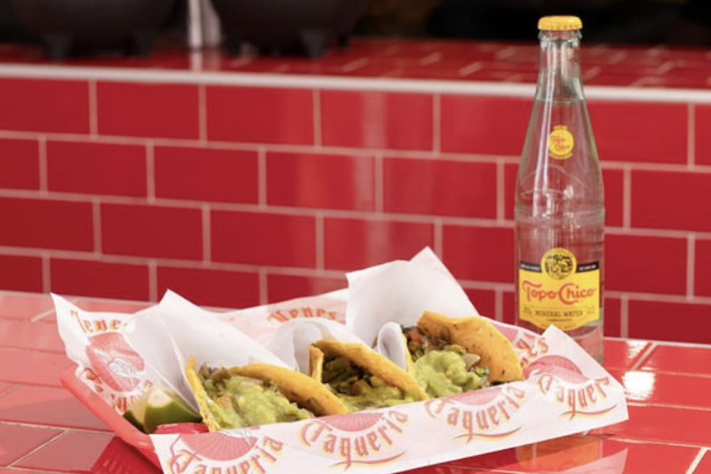 A trio of tacos from Nene's Taqueria in Barclays Center