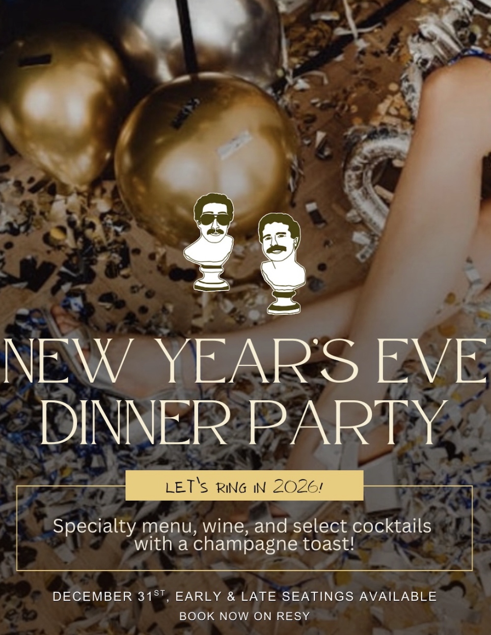 Flier for Gus and Marty's New Year's Eve party