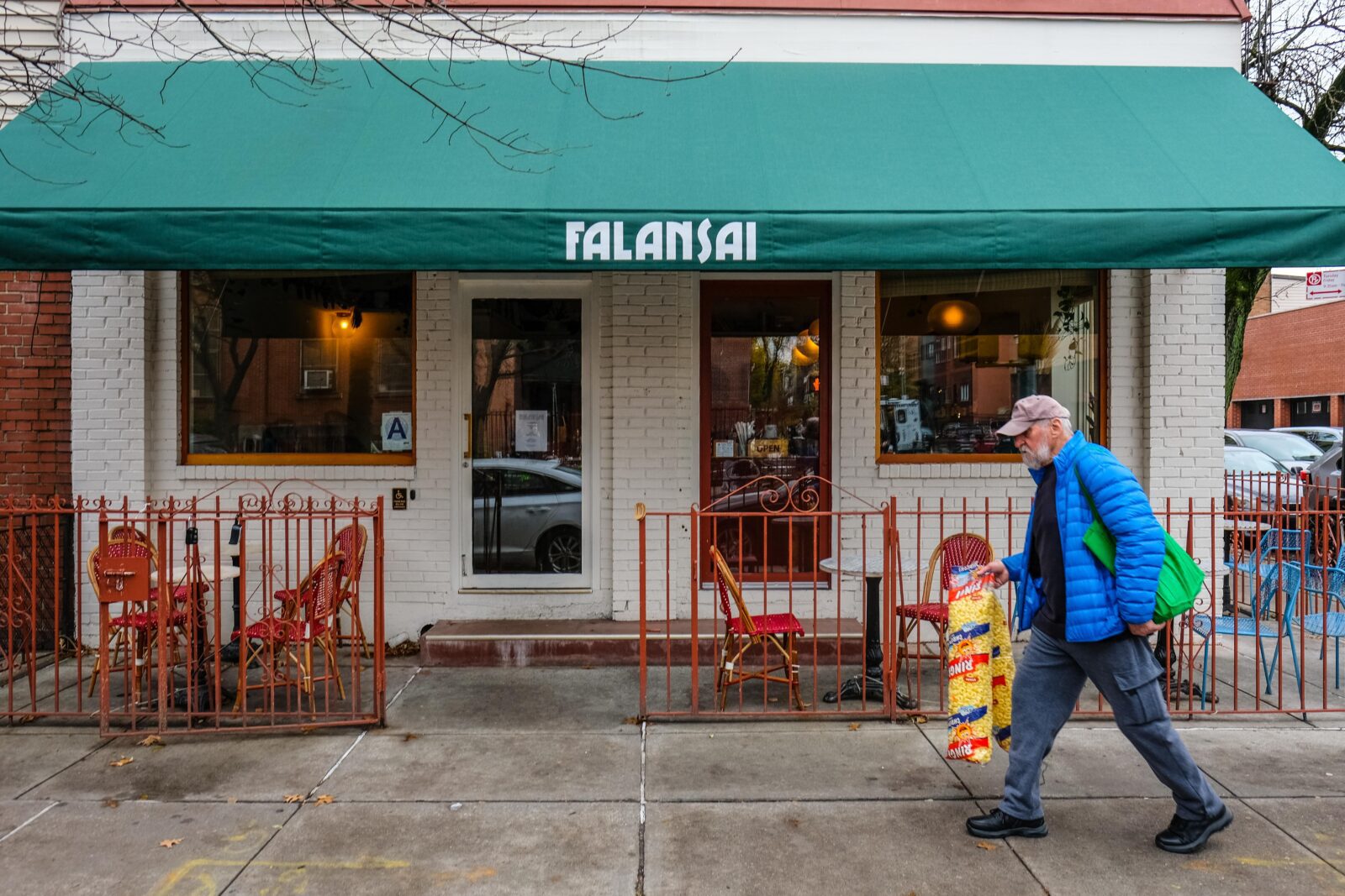 The entrance to Falansai in Greenpoint, Brooklyn