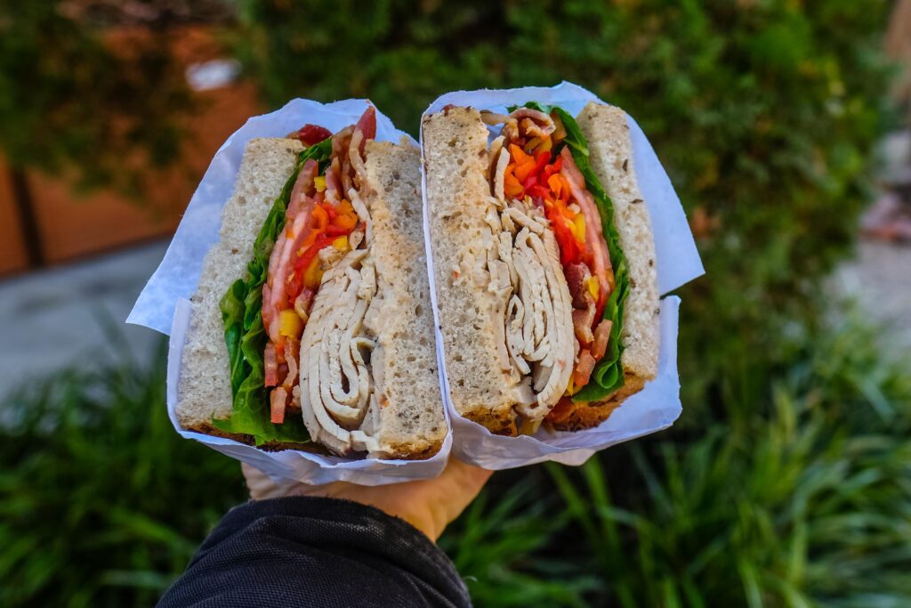 Smoked turkey club, $18 from Gertie in Prospect Heights, Brooklyn