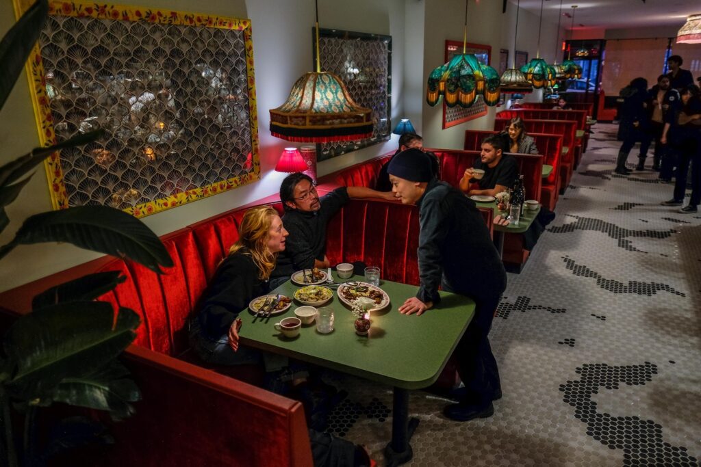 The dining room at Kelang, a new Malaysian restaurant in Greenpoint, Brooklyn