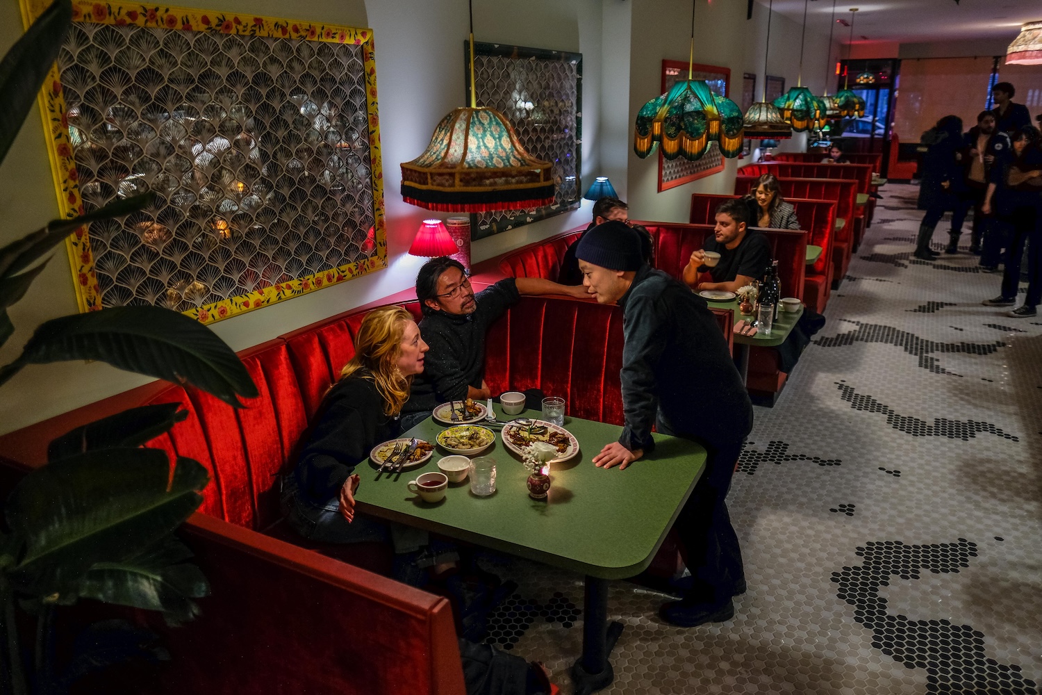 The dining room at Kelang, a new Malaysian restaurant in Greenpoint, Brooklyn