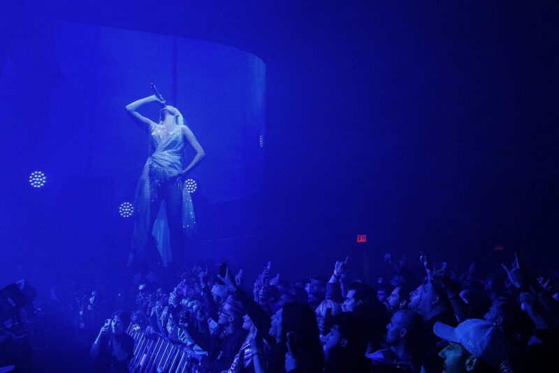 Kim Petras performs onstage during her sold-out show at The Brooklyn Mirage for 'Feed The Beast World Tour' on October 09, 2023 in Brooklyn, New York.