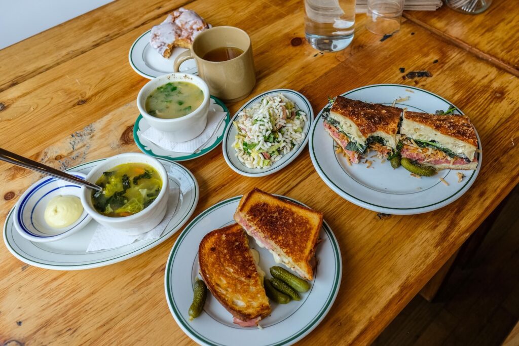 The spread at Barker Cafeteria in Bed-Stuy, Brooklyn.