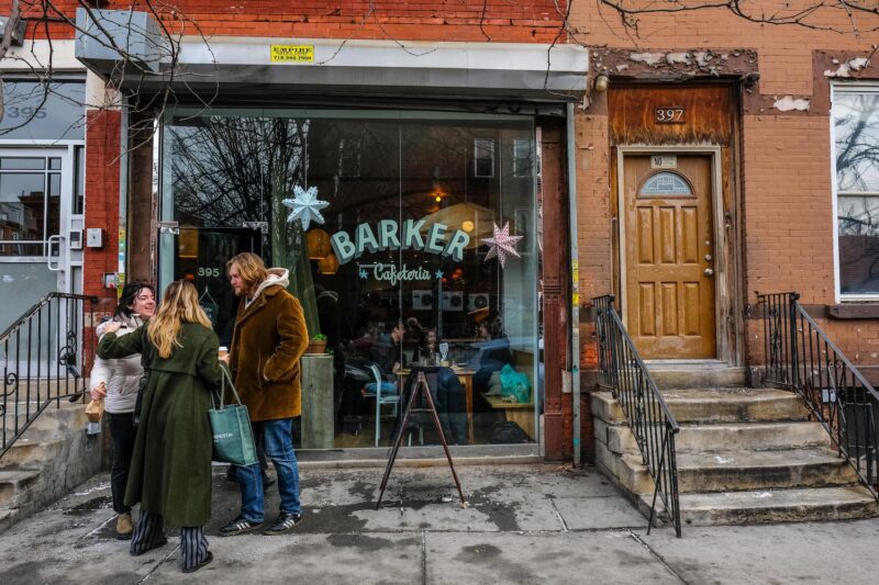 Entrance to Barker Cafeteria in Bed-Stuy, Brooklyn