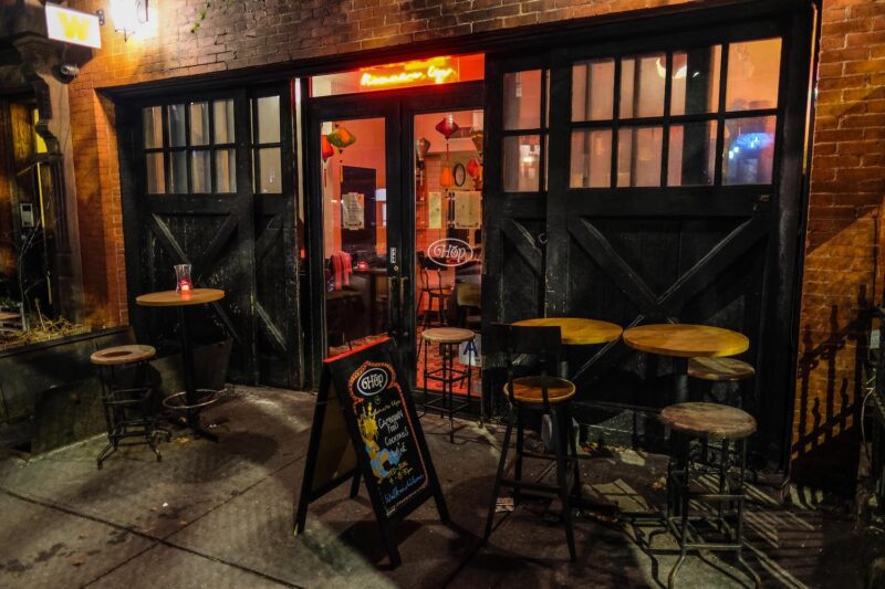 Entrance to the Hōp residency at Runner Up in Park Slope