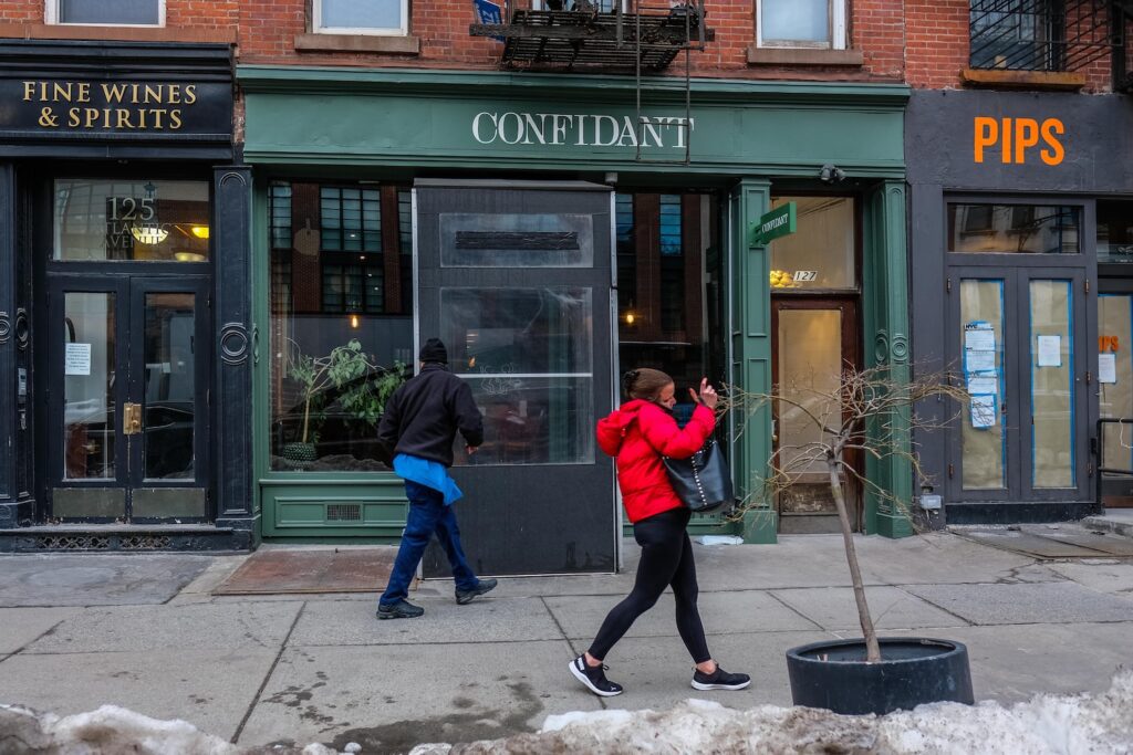 Entrance to Confidant in Brooklyn Heights